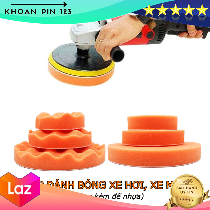 Phớt xốp đánh bóng 4-5-7 inch, đánh bóng xe ô tô bước 3 giữ lại độ bóng, xoá vết xước