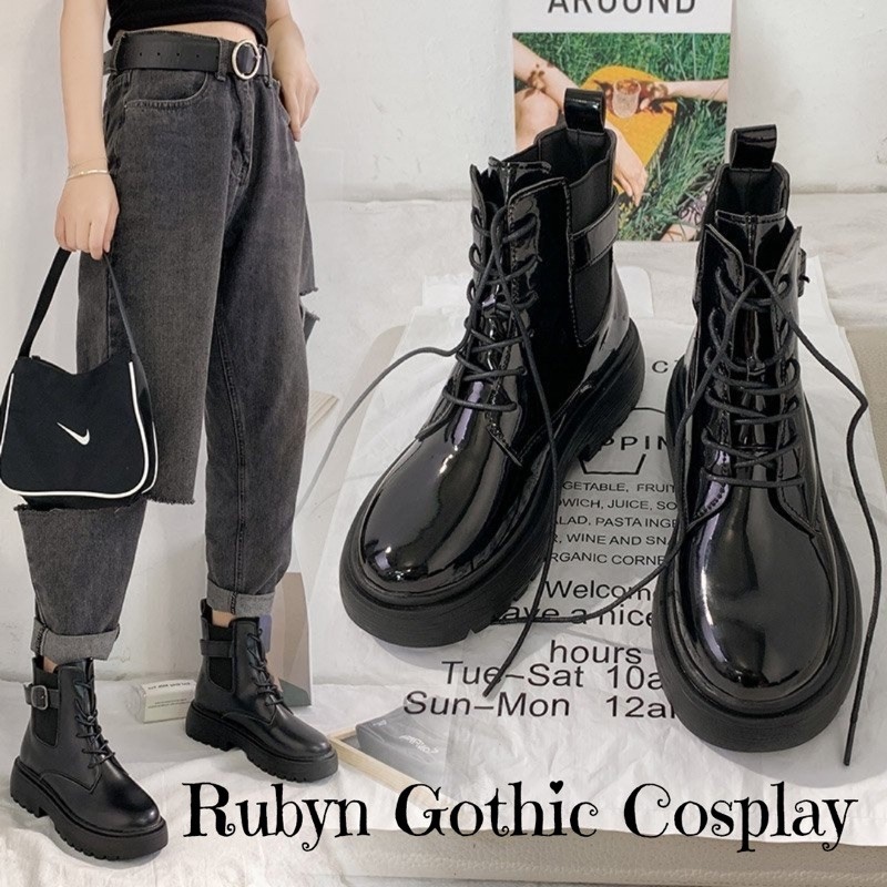 [Video Ảnh Thật] [ Size 1.5 ]🔥Giày Boots Chiến Binh Mẫu mới 2021 ( BÓNG và NHÁM ) Size 35 - 40