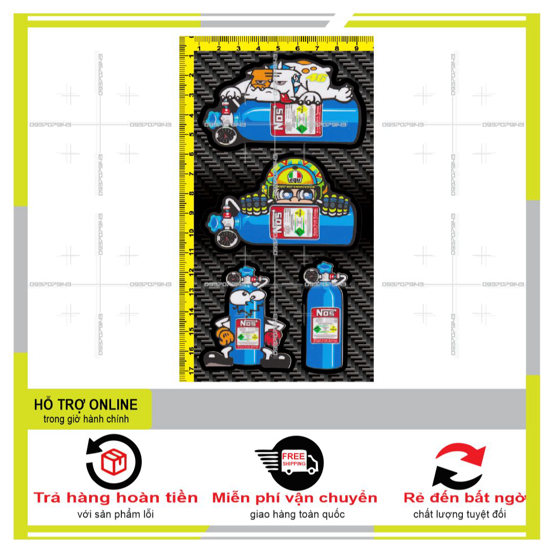 Logo sticker dán xe máy mini m12