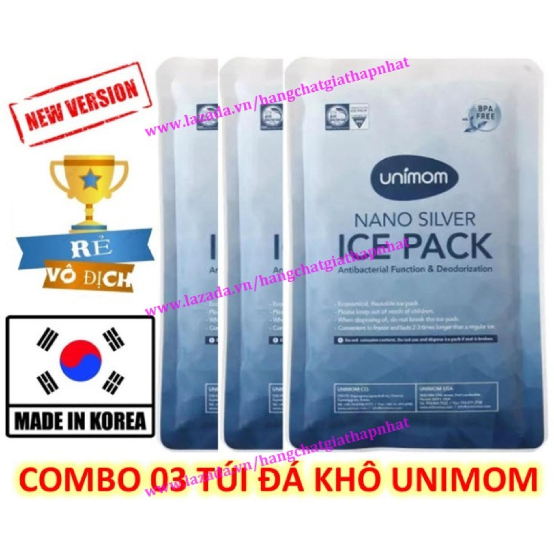 Combo 03 Túi đá Gel khô  diệt khuẩn UNIMOM UM871857 UM860136 (Sản xuất tại Hàn Quốc) UNK U2025
