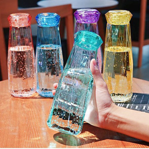 Combo 6 Bình đựng nước thủy tinh kim cương 420ml