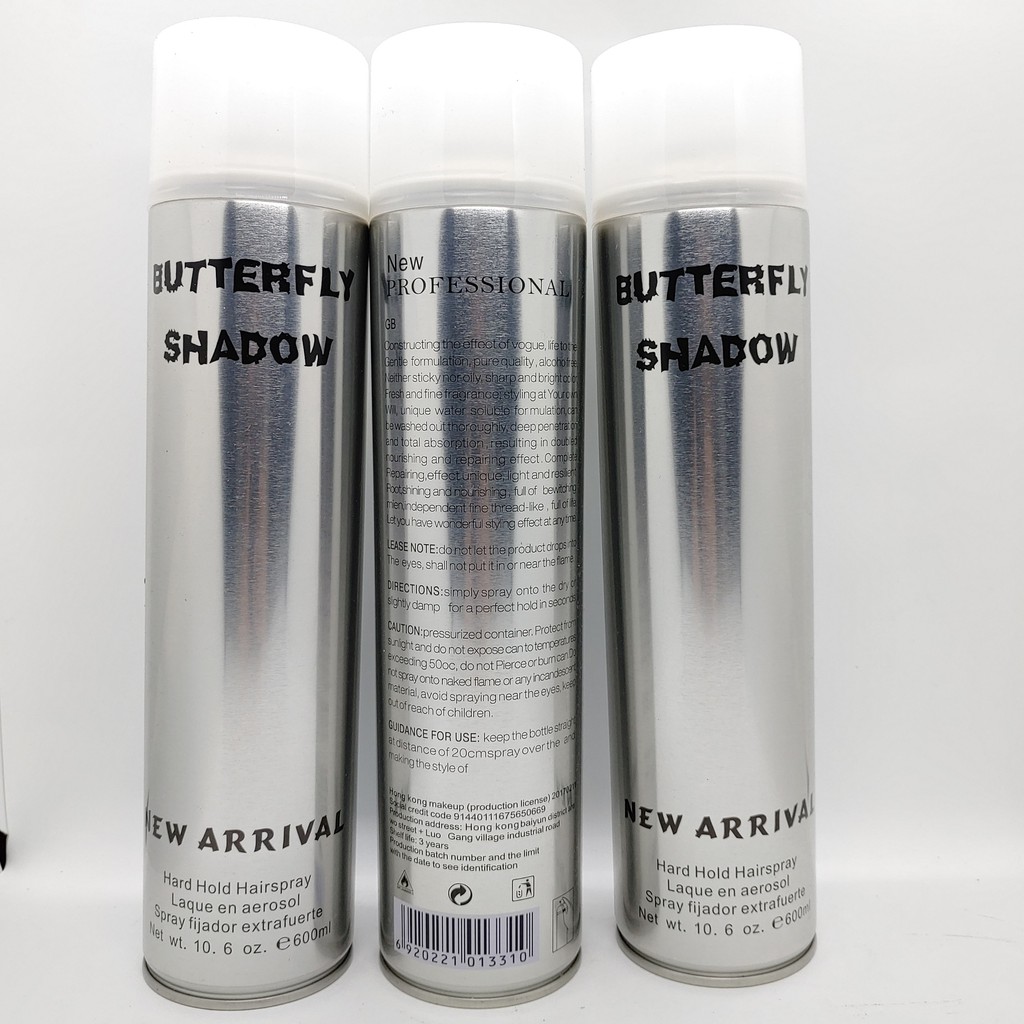[RẺ VÔ ĐỊCH] [HÀNG SIÊU CHẤT LƯỢNG]Gôm Bạc Buterfly Shadow tạo kiểu tóc 600ml (Hàng loại 1)