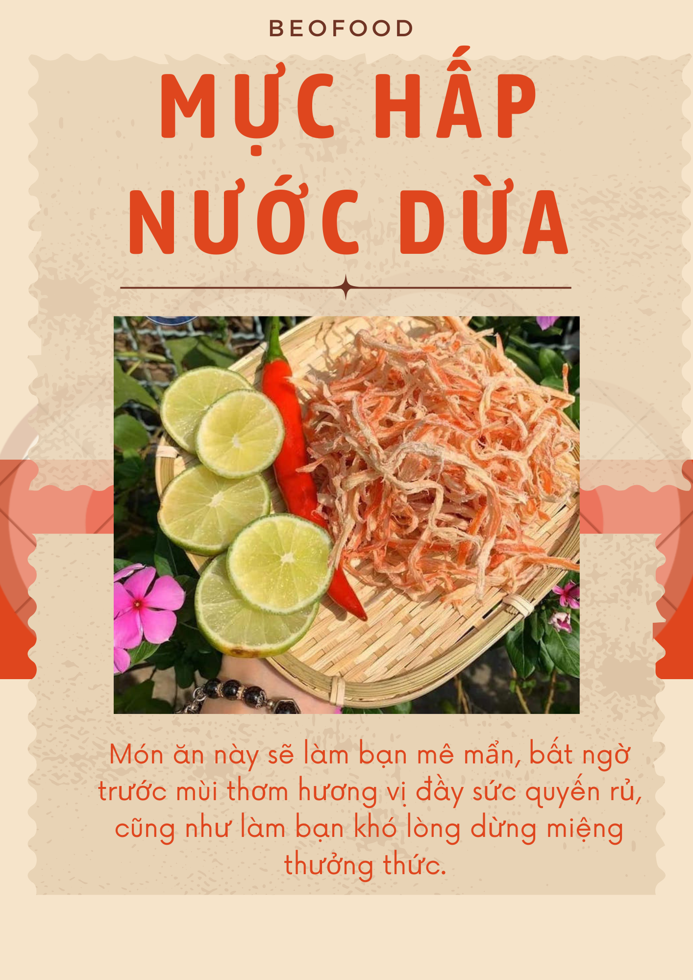 Mực thái xé sợi hấp dừa 250gr