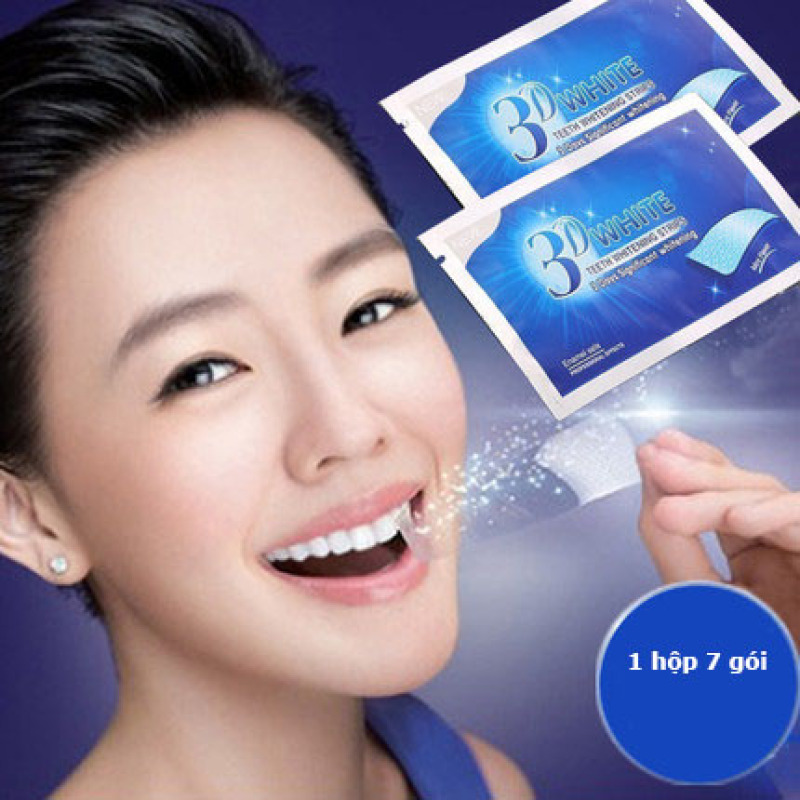 Miếng dán trắng răng 3D WHITE FREESHIP TOÀN QUỐC 1 hộp 7 miếng (KHUYẾN MÃI 3 NGÀY)