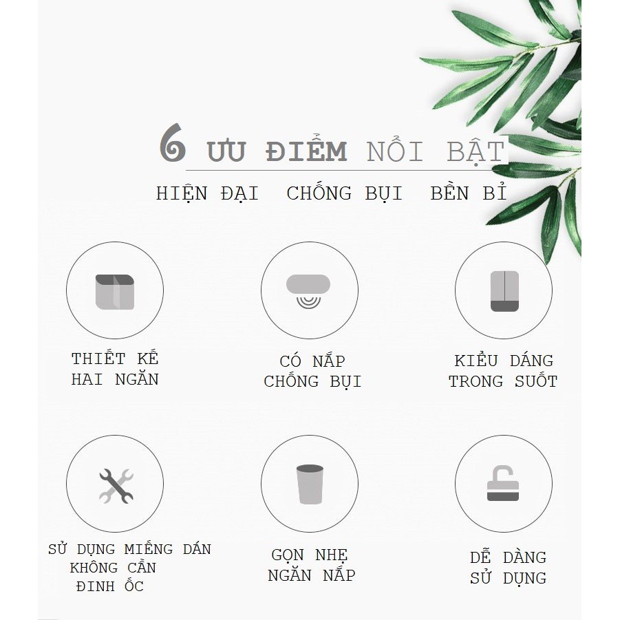 Khay 2 ngăn đựng ly giấy tự động
