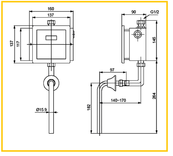 [HCM]van xả tiểu cảm ứng TC926103