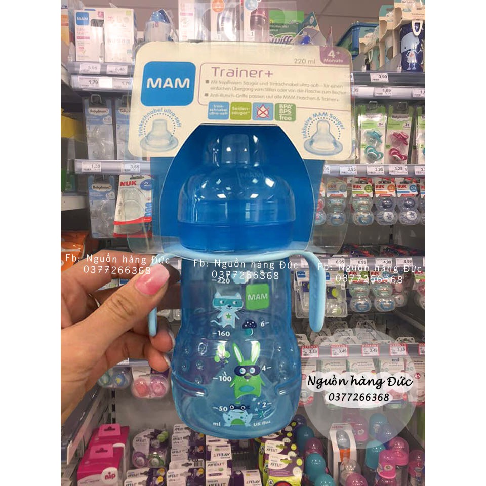 BÌNH TẬP UỐNG NƯỚC MAM ĐỨC CAO CẤP CHO BÉ 220ML