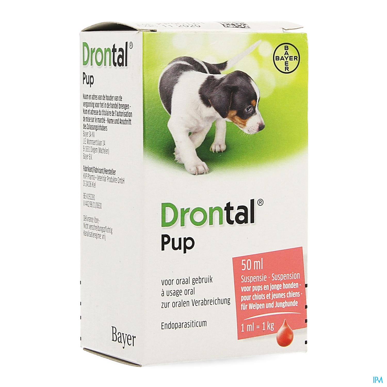 Tẩy Giun Dạng Nước Cho Chó Con Drontal Ống 1,5ml