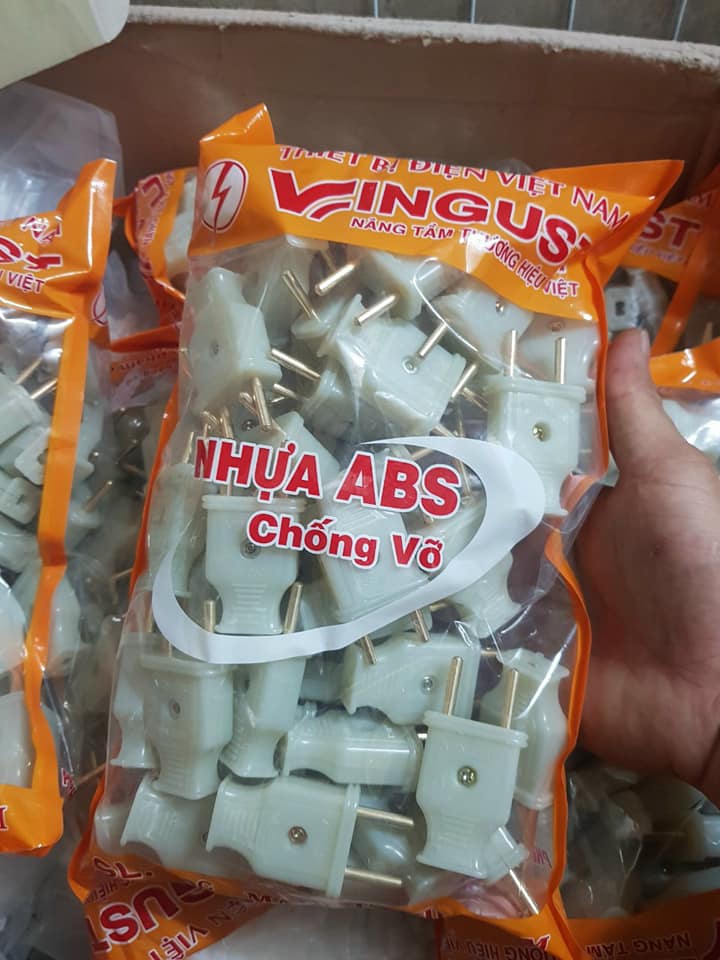 Combo 100 cái phích đực - phích dương - phích cắm thiết bị điện loại tốt