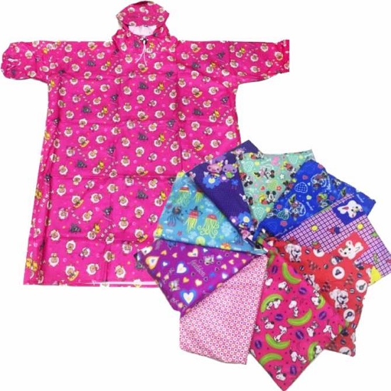Áo mưa bít trẻ em Size 10 dài 1m2 (họa tiết ngẫu nhiên)