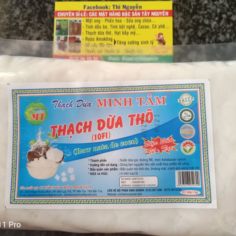 500gr Thạch Dừa Thô Minh Tâm (tặng kèm hương)