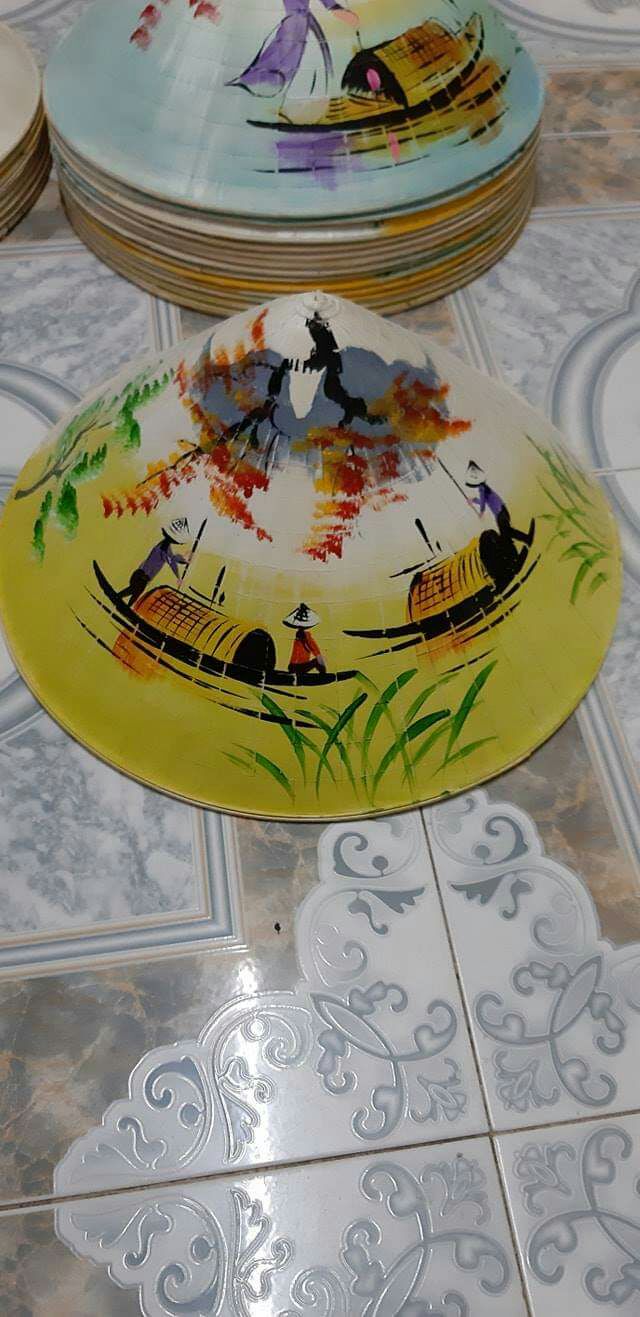 Bộ 5 nón lá vẽ tranh phong cảnh (0978945425)