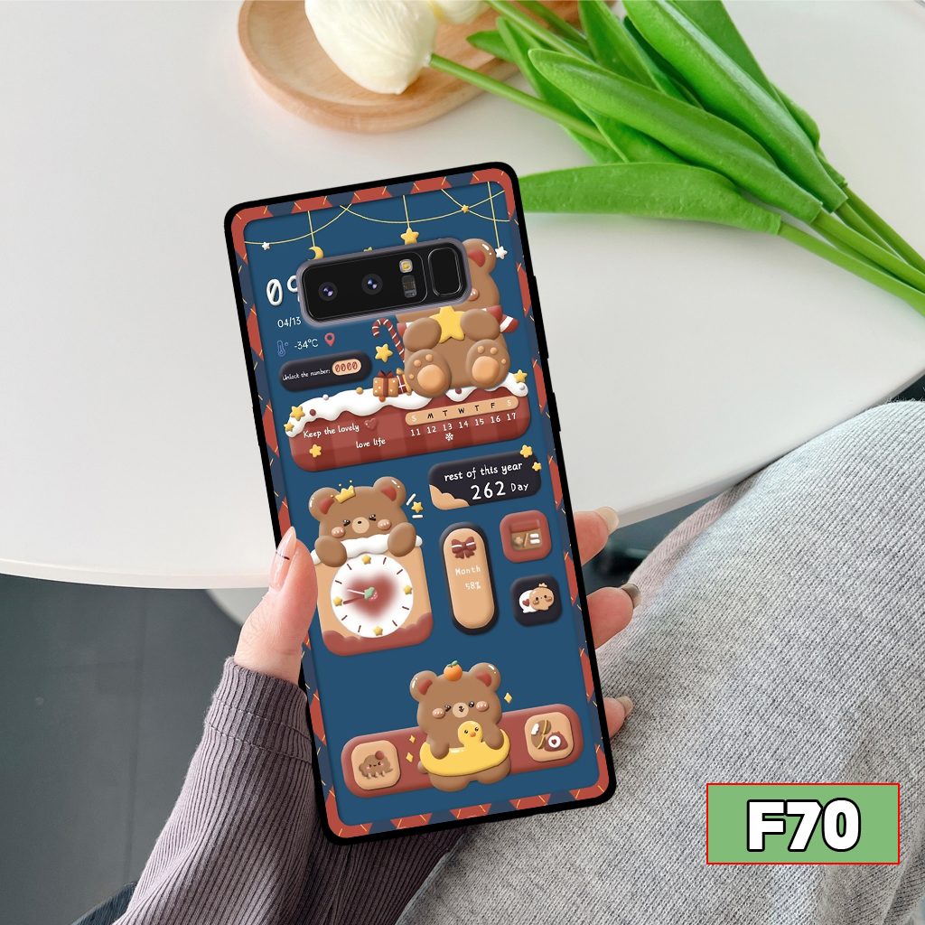 Ốp lưng Samsung Note 8/ Note 9 hình thỏ, gấu nâu cute dễ thương