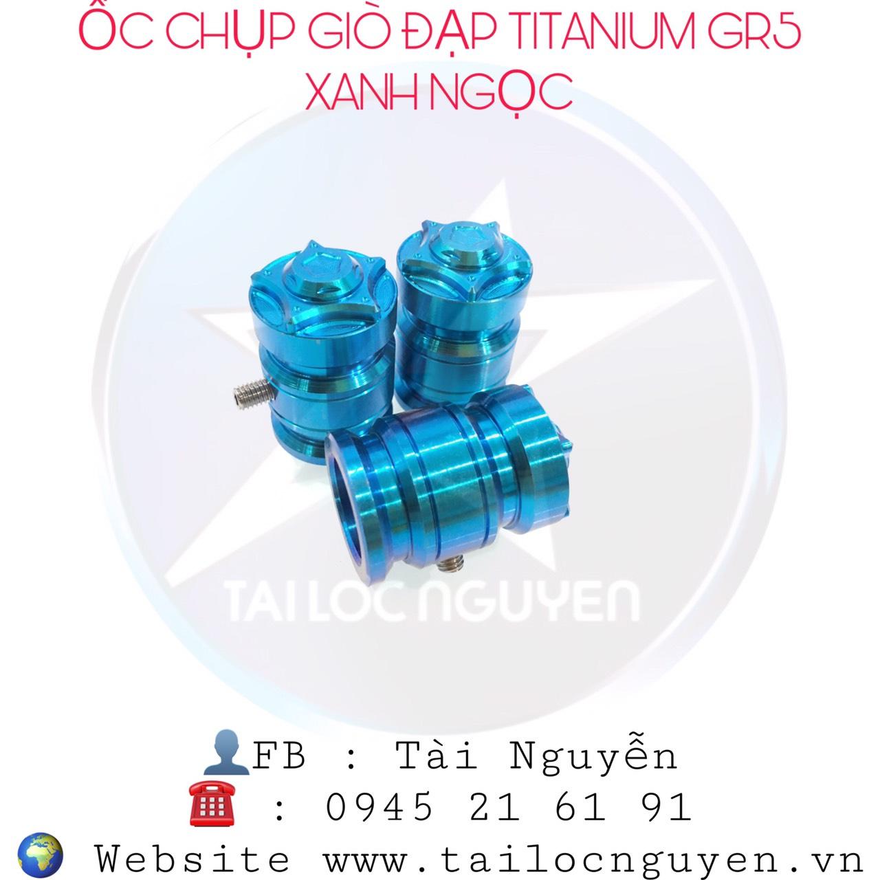 [HCM]ỐC CHỤP GIÒ ĐẠP GR5 TÍM TITANIUM VÀ XANH NGỌC
