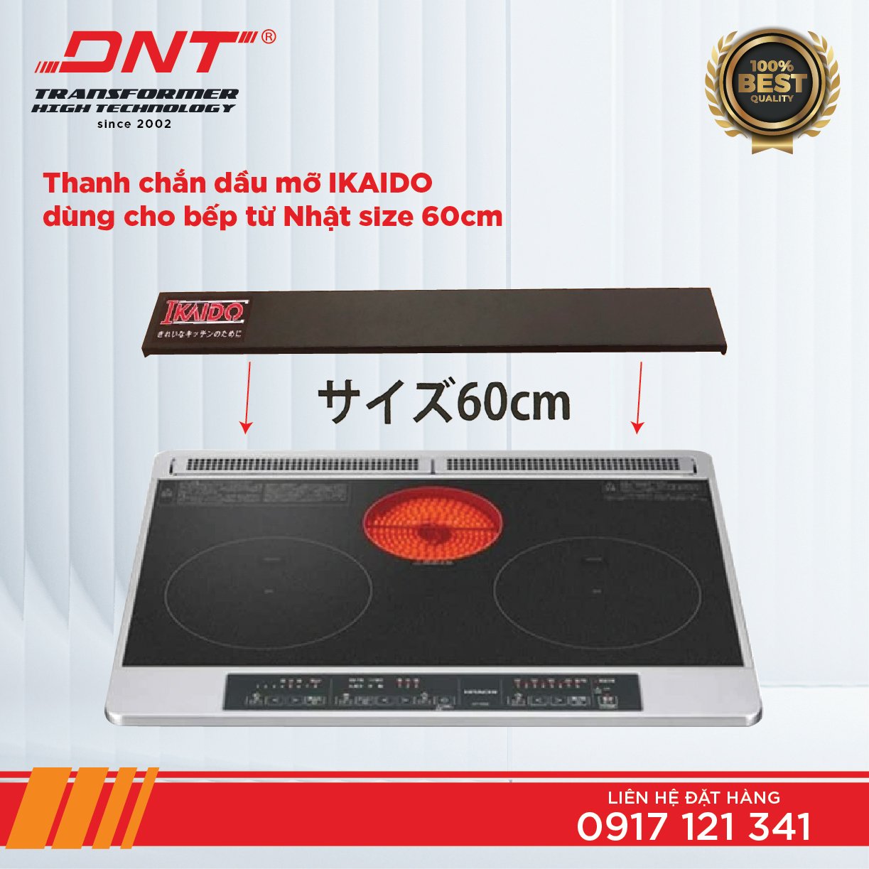 Thanh chắn dầu mỡ dùng cho bếp từ Nhật size 60cm