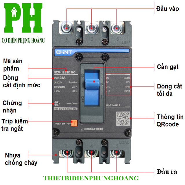 [HCM]CẦU DAO TỰ ĐỘNG APTOMAT KHỐI MCCB 3P-(160A 200A 250A) - CHINT [CHÍNH HÃNG] [GIAO NHANH]