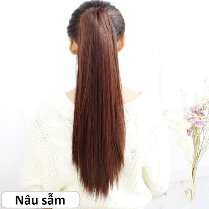 TÓC GIẢ KẸP NGOẠM THẲNG DÀI DỄ THƯƠNG