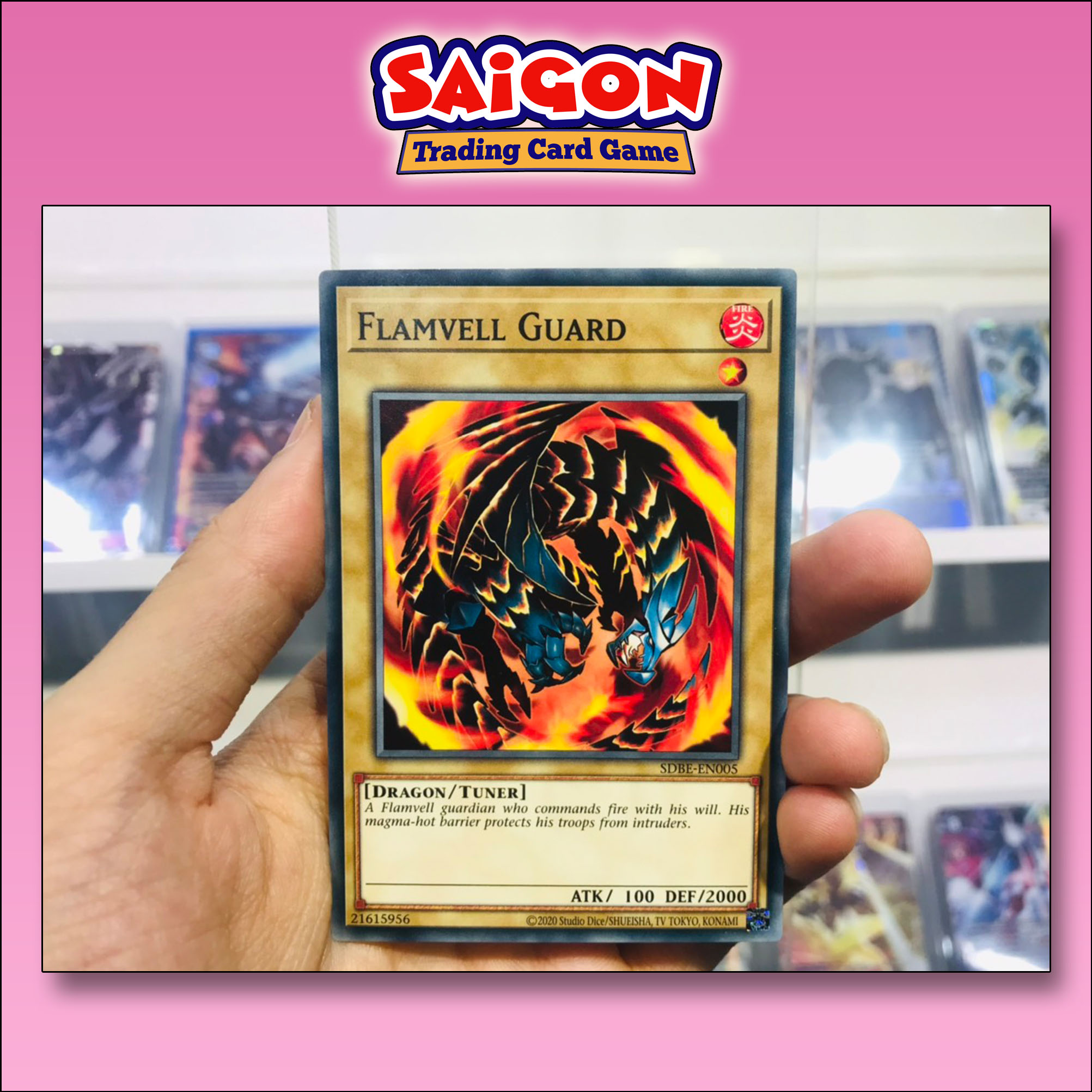 Thẻ bài yugioh mã sdbe-en005 - flamvell guard - common - unlimited edition