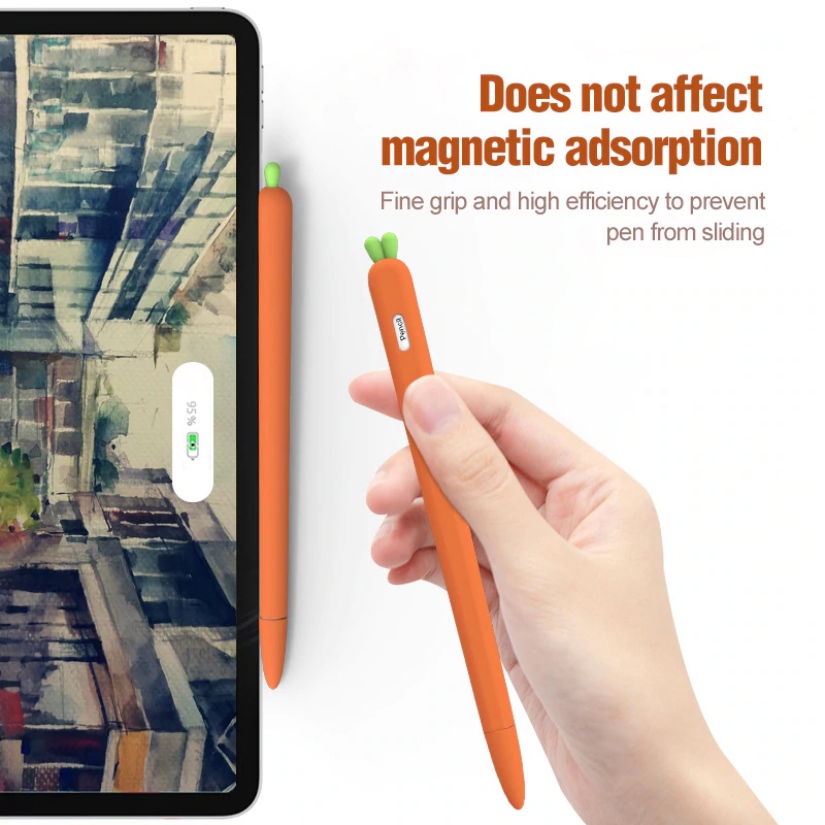 [HCM]Silicon Bảo Vệ Apple Pencil 1 & 2 Củ Cải Cà Rốt