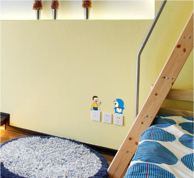 Decal dán Công Tắc Đèn - Hình Doremon