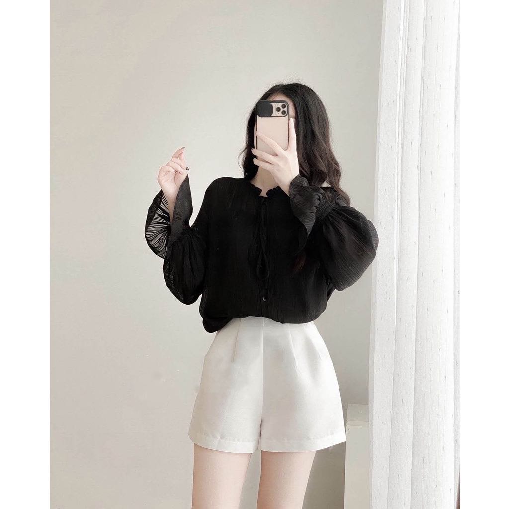 Quần Shorts Nữ Vải TafTa Phồng