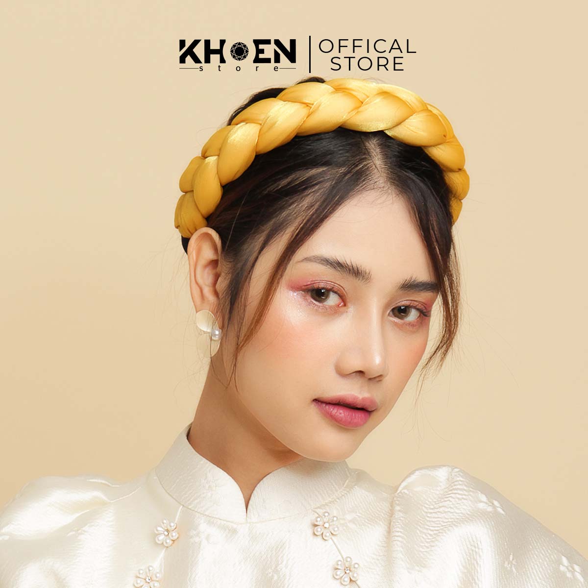 Cài tóc - Băng đô dạng mấn bính voan cát (Nhiều màu) - Khoen Store