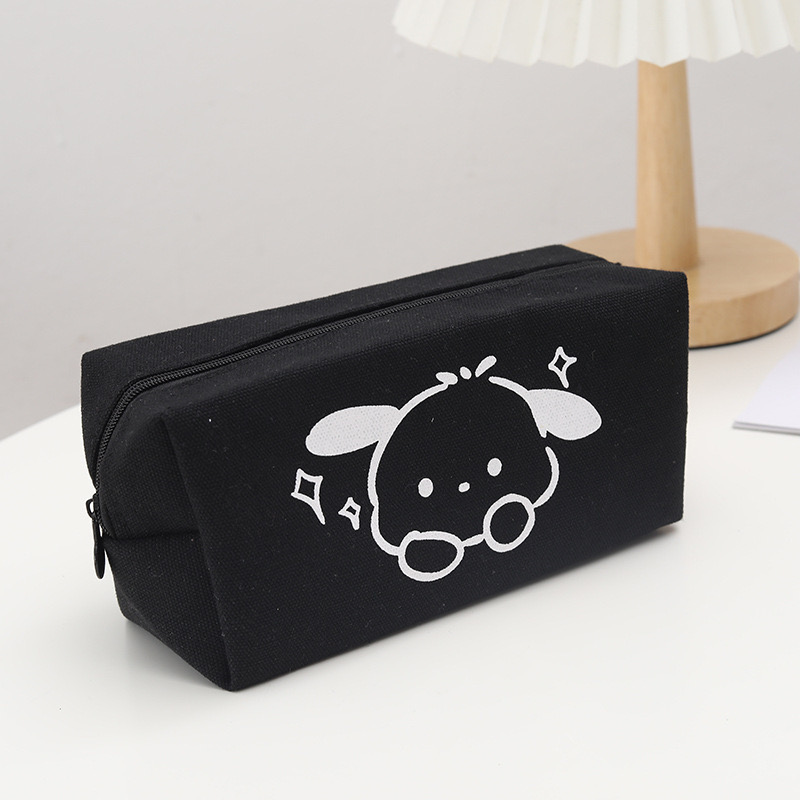 Túi đựng bút vải canvas hình gấu lotso strawberry bear, hộp bút gấu dâu hanyyshop