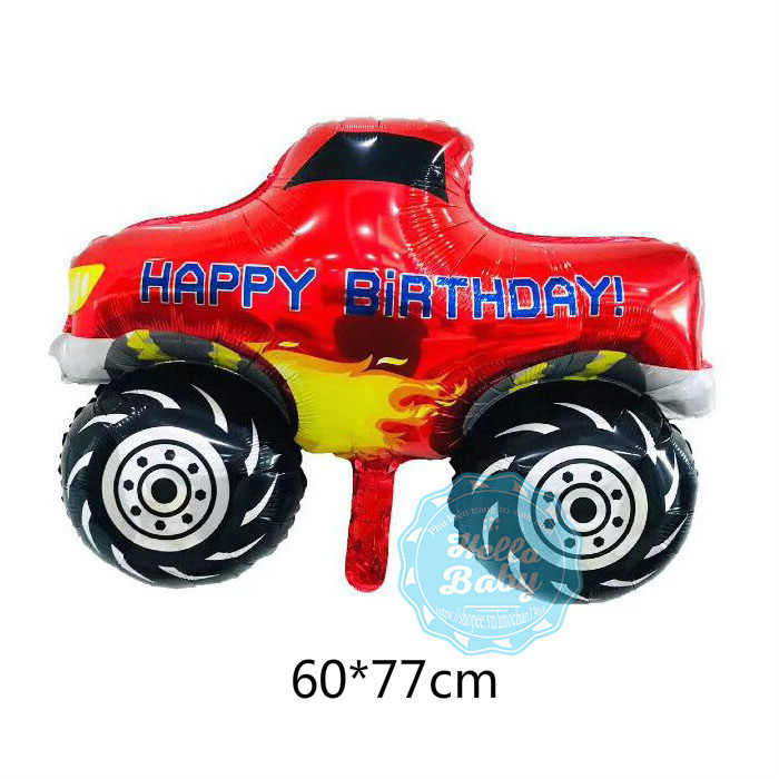 Set bóng trang trí chủ đề xe (Kèm Bơm + Keo) - Hello Baby