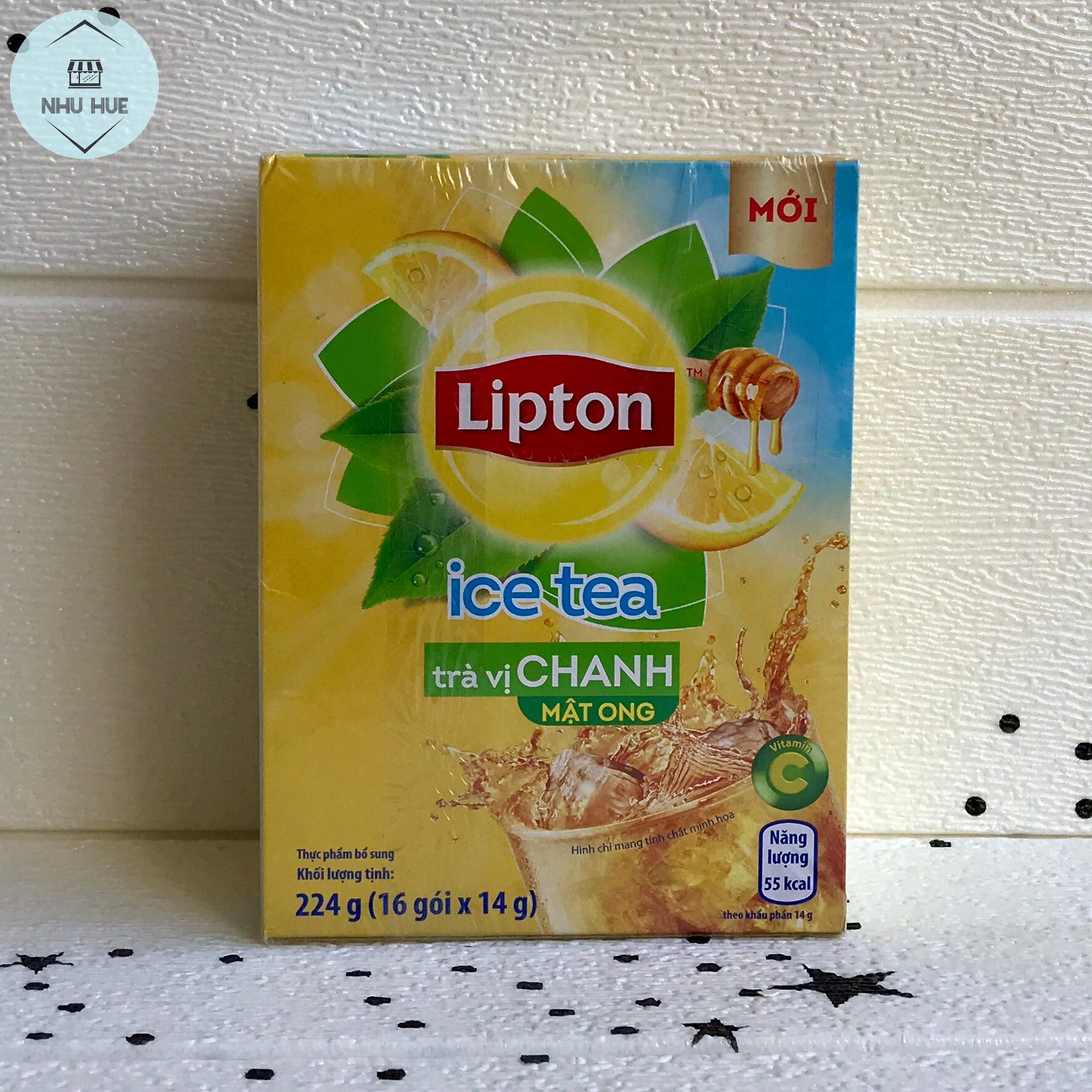 Trà hòa tan Lipton vị chanh (hộp 16 gói x 14g)