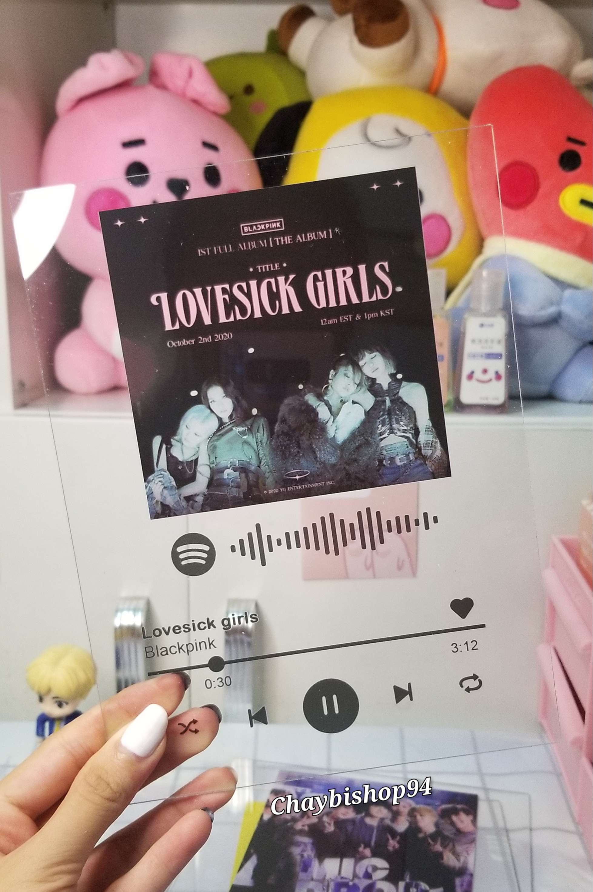 Khung ảnh mica spotify size A5 BTS BLACKINK IU
