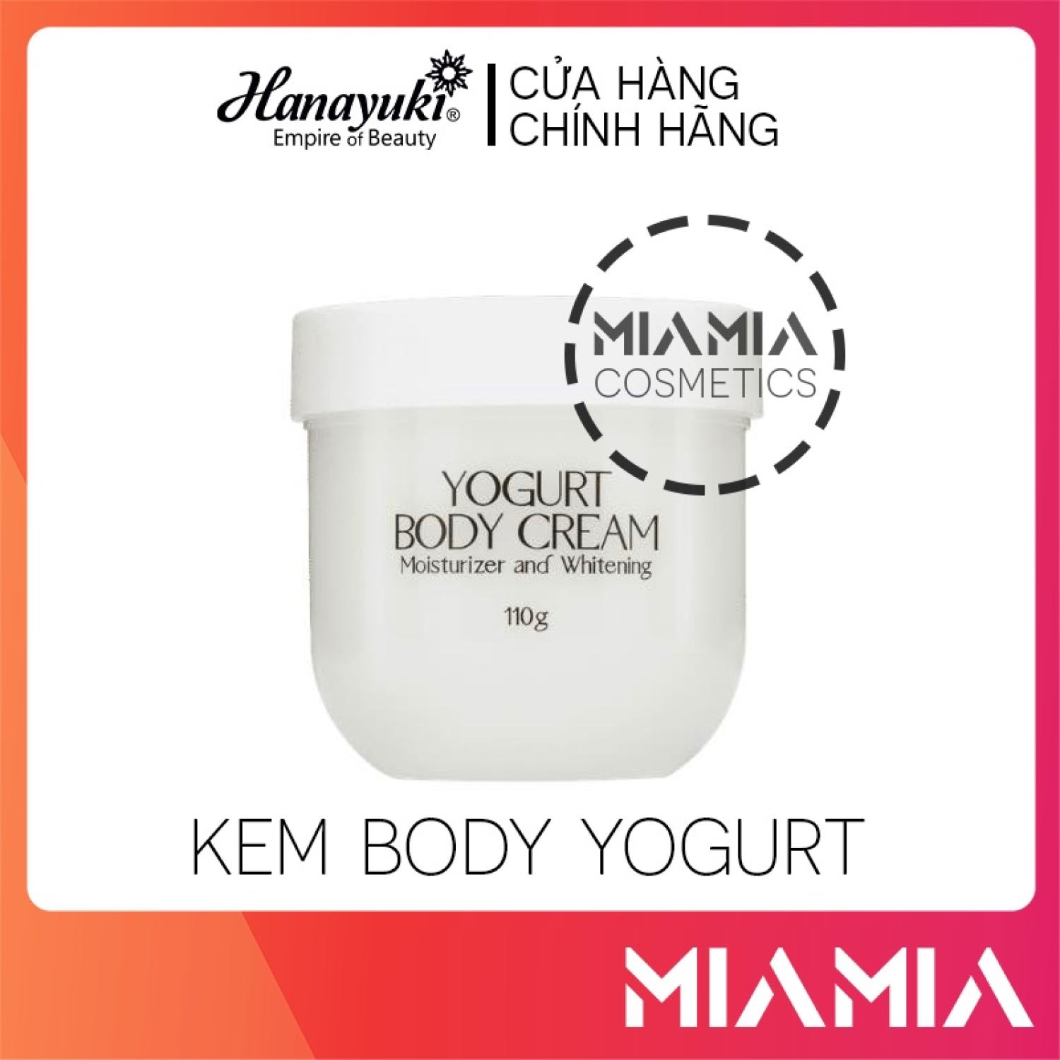 Kem body yogurt hanayuki chính hãng 110g - kem body sữa chua dưỡng trắng da - 8936205370018