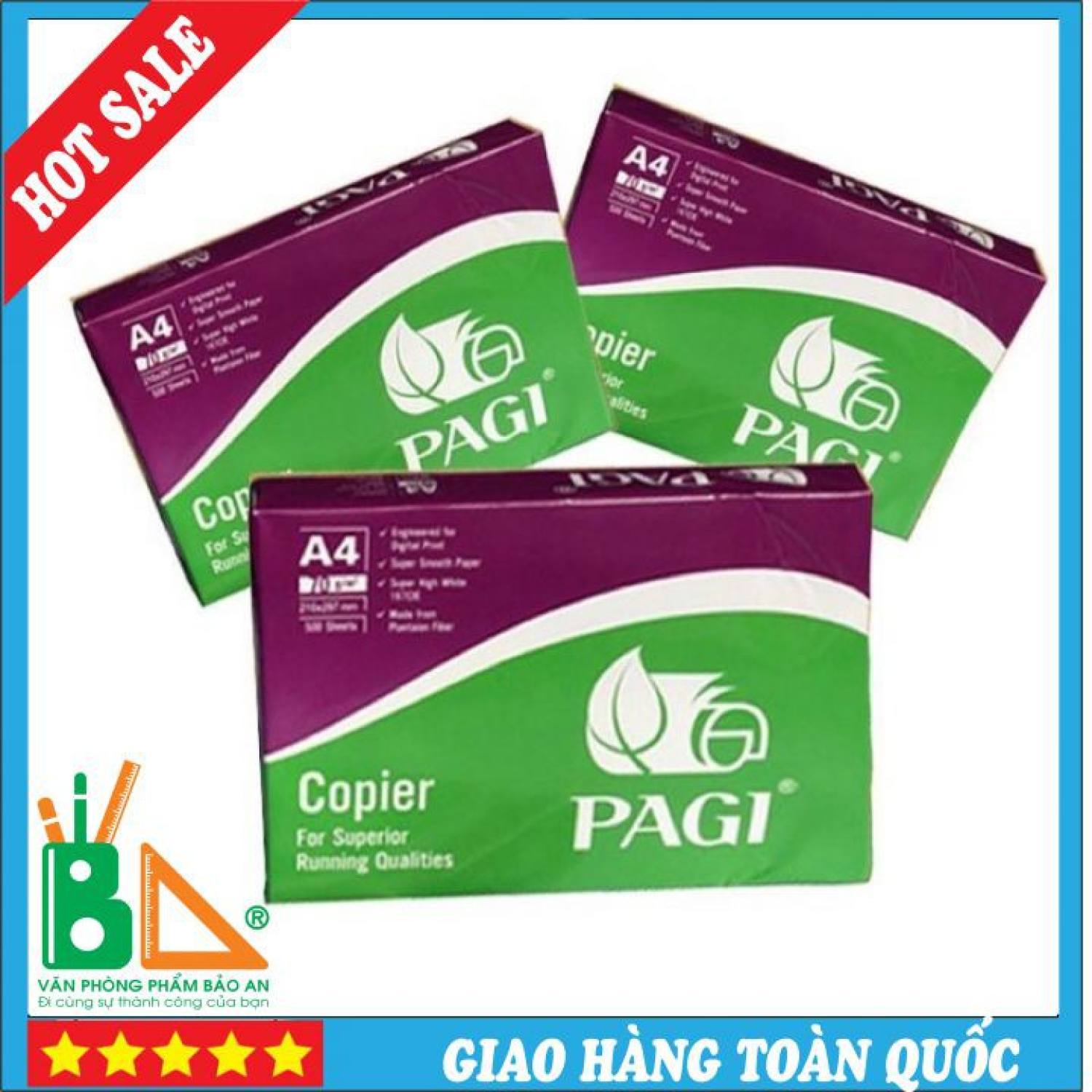 Giấy in giấy photocopy a4 pagi 70gms - 500 tờ 1 tập