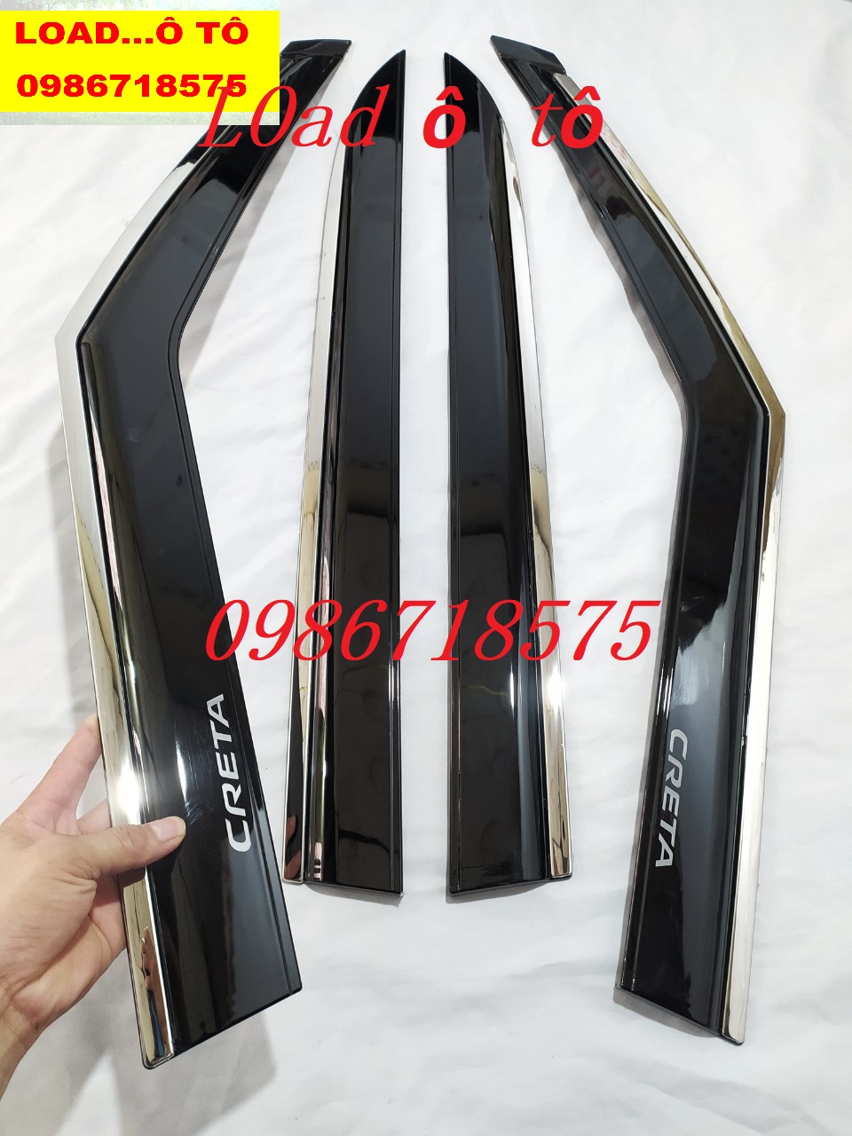Vè che mưa chỉ inox xe huyndai creta 2022-23 cao cấp