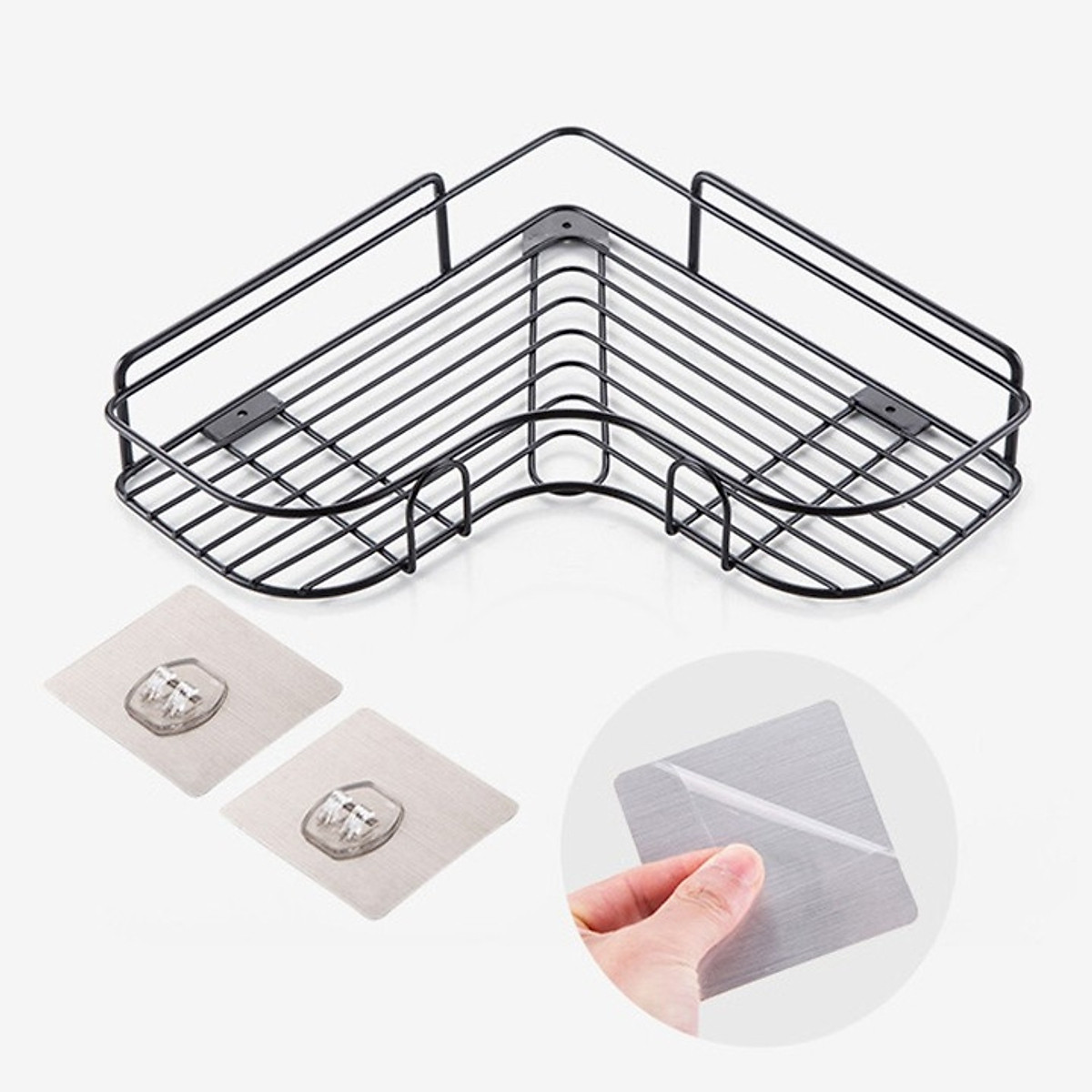 kệ góc vuông nhà tắp bằng sắt