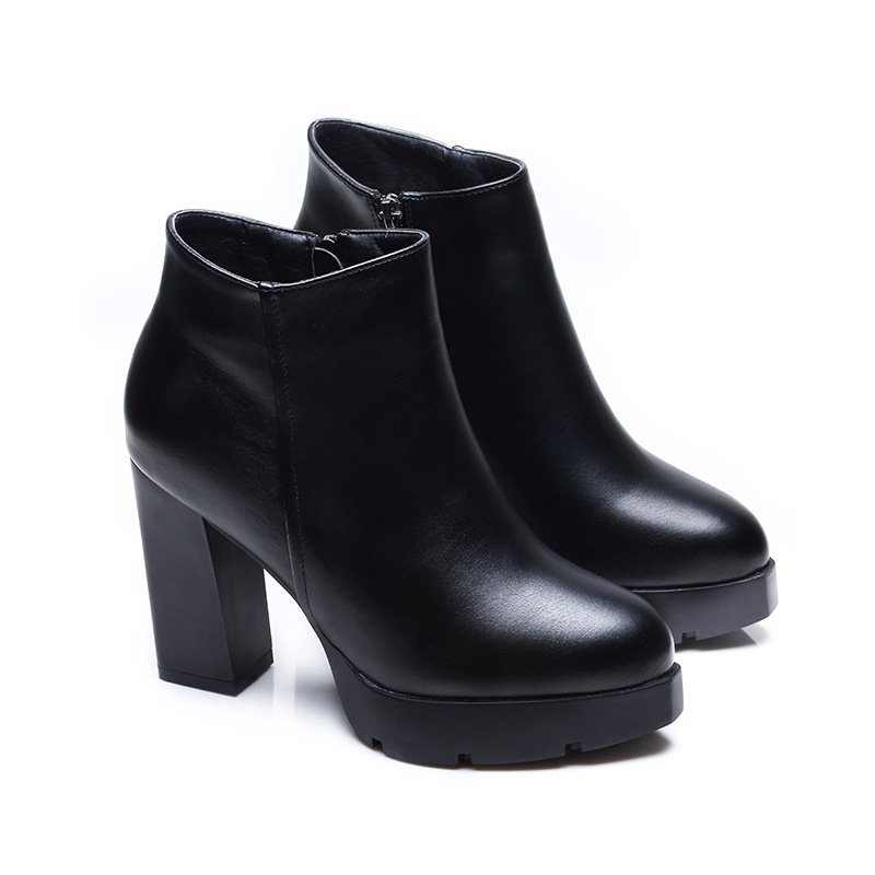 Boot trơn ĐƠN GIẢN gót vuông 10cm GBN07- có size 40