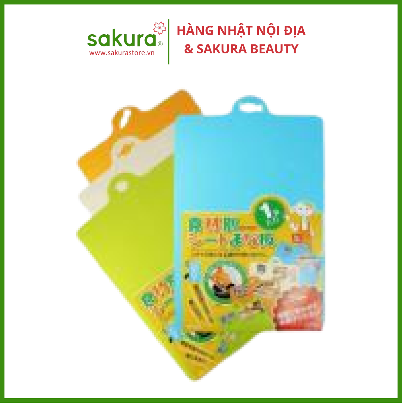 Set 4 thớt dẻo thái rau củ, thịt, cá - Hàng Nhật nội địa