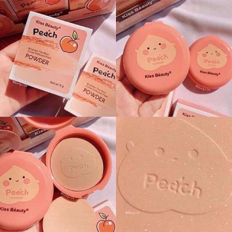 Phấn phủ bắt sáng KISS BEAUTY Peach