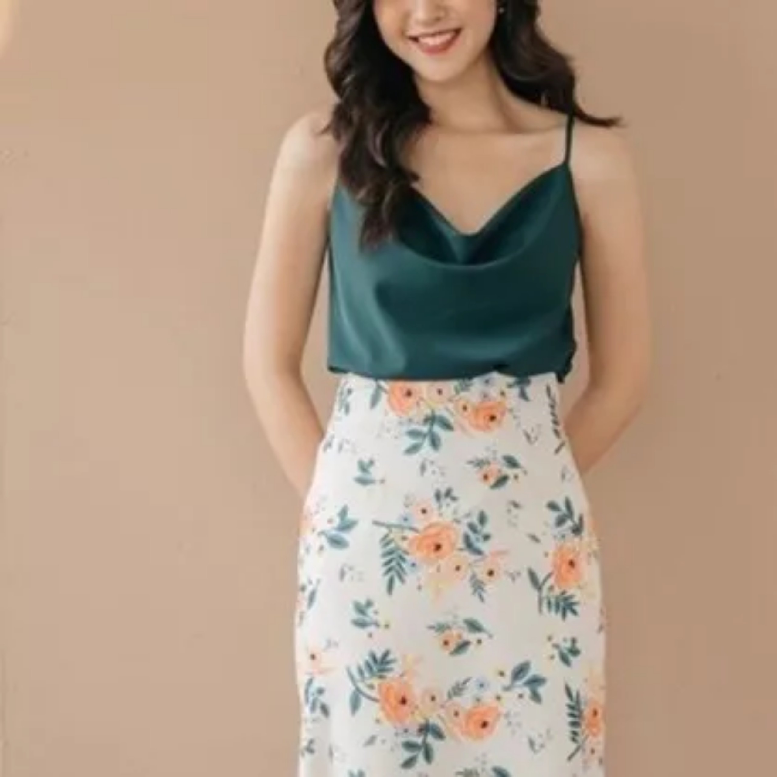 Áo 2 Dây Lụa Cổ Đổ Sang Chảnh Mặc Trong Áo Vest, áo Blazer