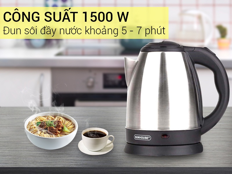 Ấm siêu tốc Sunhouse 1.8 lít SHD1182