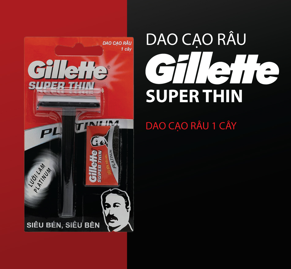 Dao Cạo Râu Lưỡi Lam Gillette Super Thin