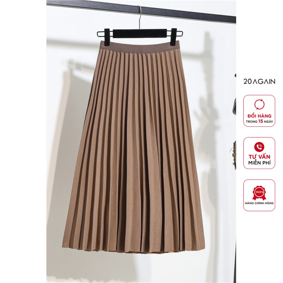 Chân váy xòe 20AGAIN, xếp ly thanh lịch basic JDW2530