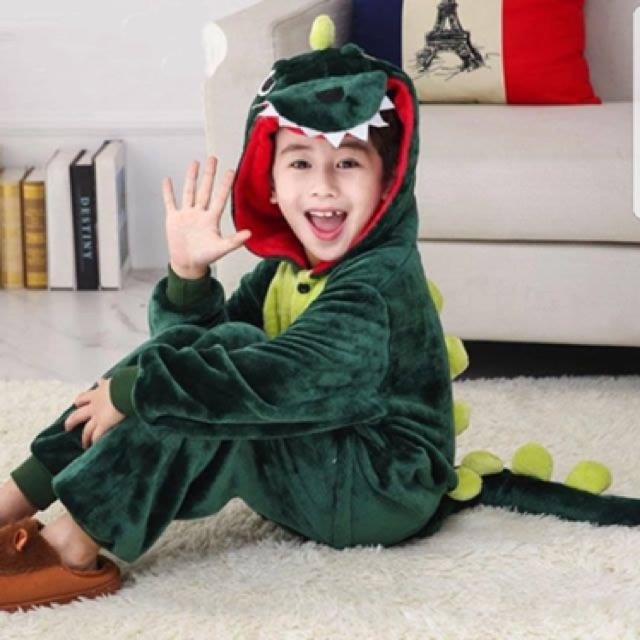 Bộ bông khủng long xanh cho bé yêu