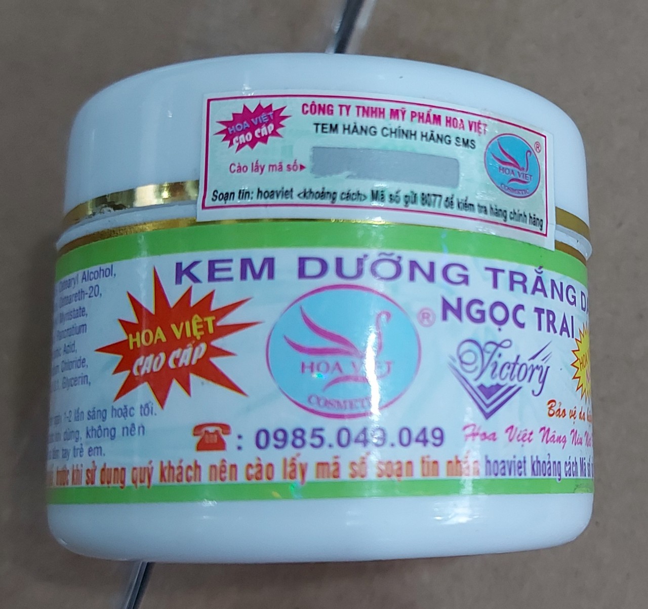 kem trắng da ngọc trai chính hãng (hoa việt)