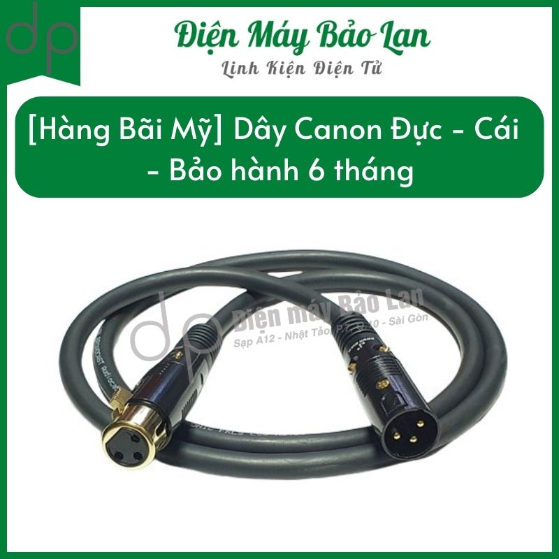 Dây canon đực - cái, dây chuyển canon đực ra canon cái, dây với jack xlr đực ra xlr cái. hàng bãi mỹ. đồng đỏ nguyên chất 100%, dây lớn 8.2mm. bảo hành 6 tháng - điện máy bảo lan