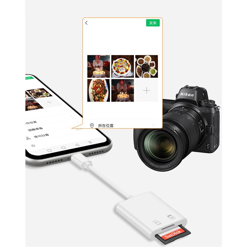 [HCM]Đầu đọc thẻ nhớ iPhone iPad ( SD / Micro SD )