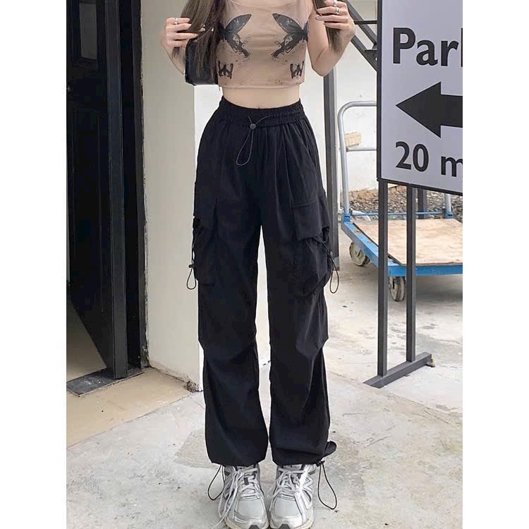 Quần Joker Thể Thao Nam Nữ Có Dây Rút Ở Ống Lai Phối Túi Hộp Lưng Thun Gấp Nhúng Ở Sườn Như Hình