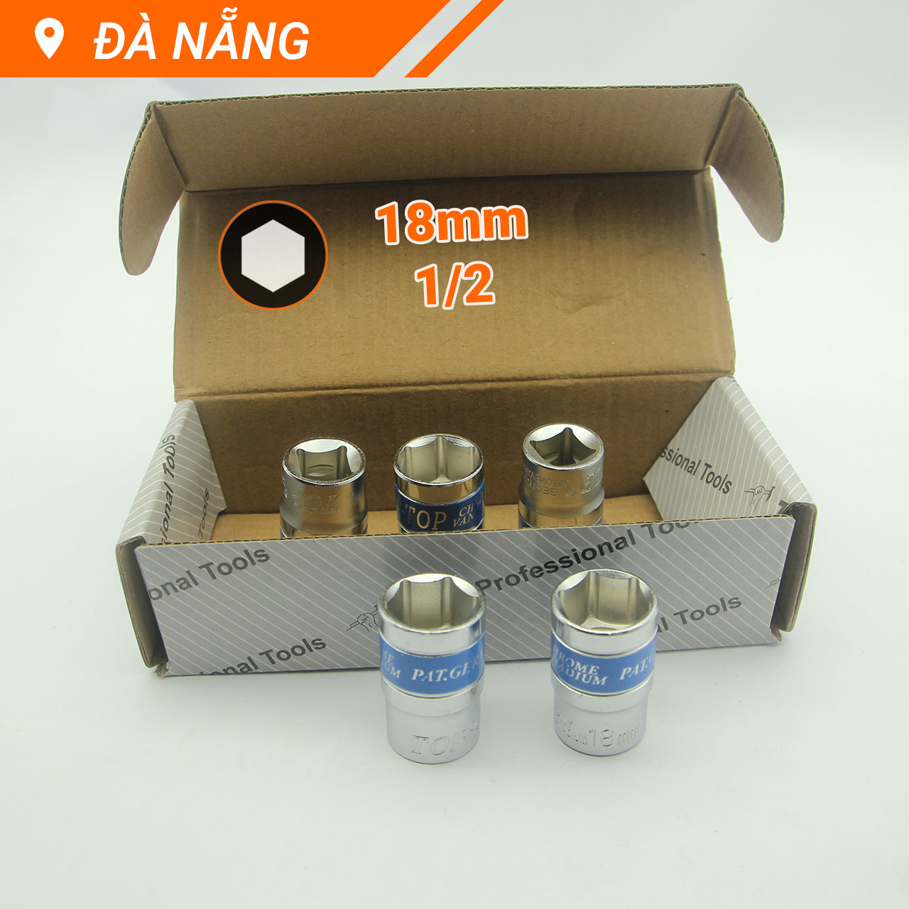 Đầu tuýp lục giác ngắn 1/2 TOP các cỡ