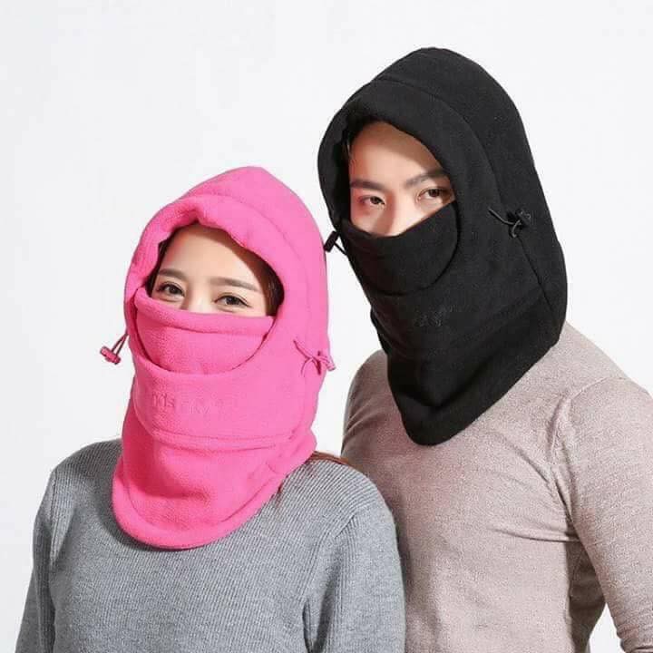 Mũ trùm Đầu Mùa Đông đi xe máy Ninja chất liệu nỉ Cao Cấp