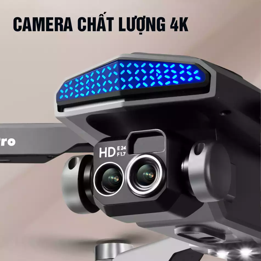 Máy Bay Flycam Camera Mini Giá Rẻ, Drone D6 Pro Máy Bay Không Người Lái Điều Khiển Từ Xa 4 Cánh Bay Siêu Cao, Siêu Xa, Pin Siêu Khủng