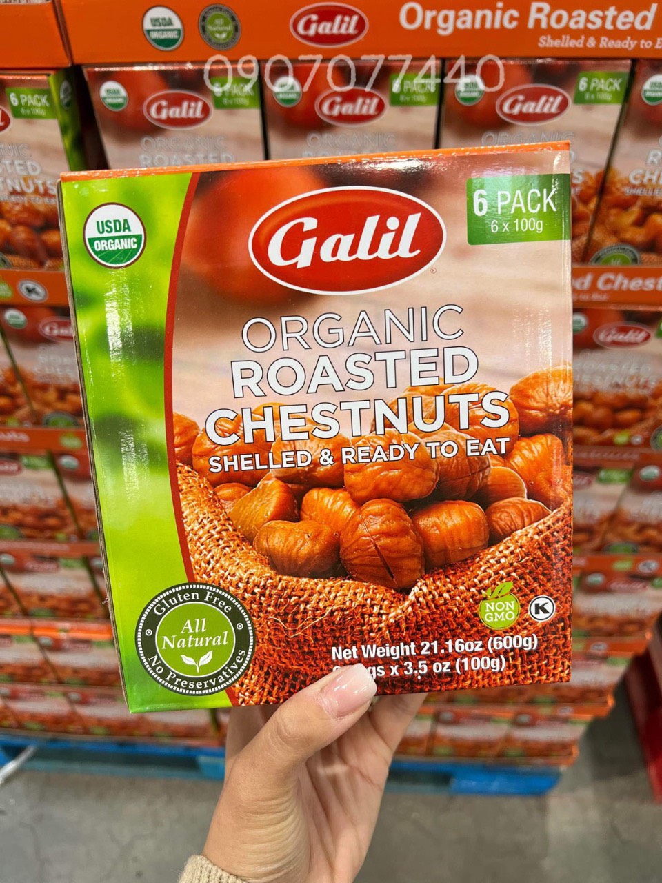 Hạt dẻ hữu cơ GaLil Organic Roasted Chestnuts - EDS